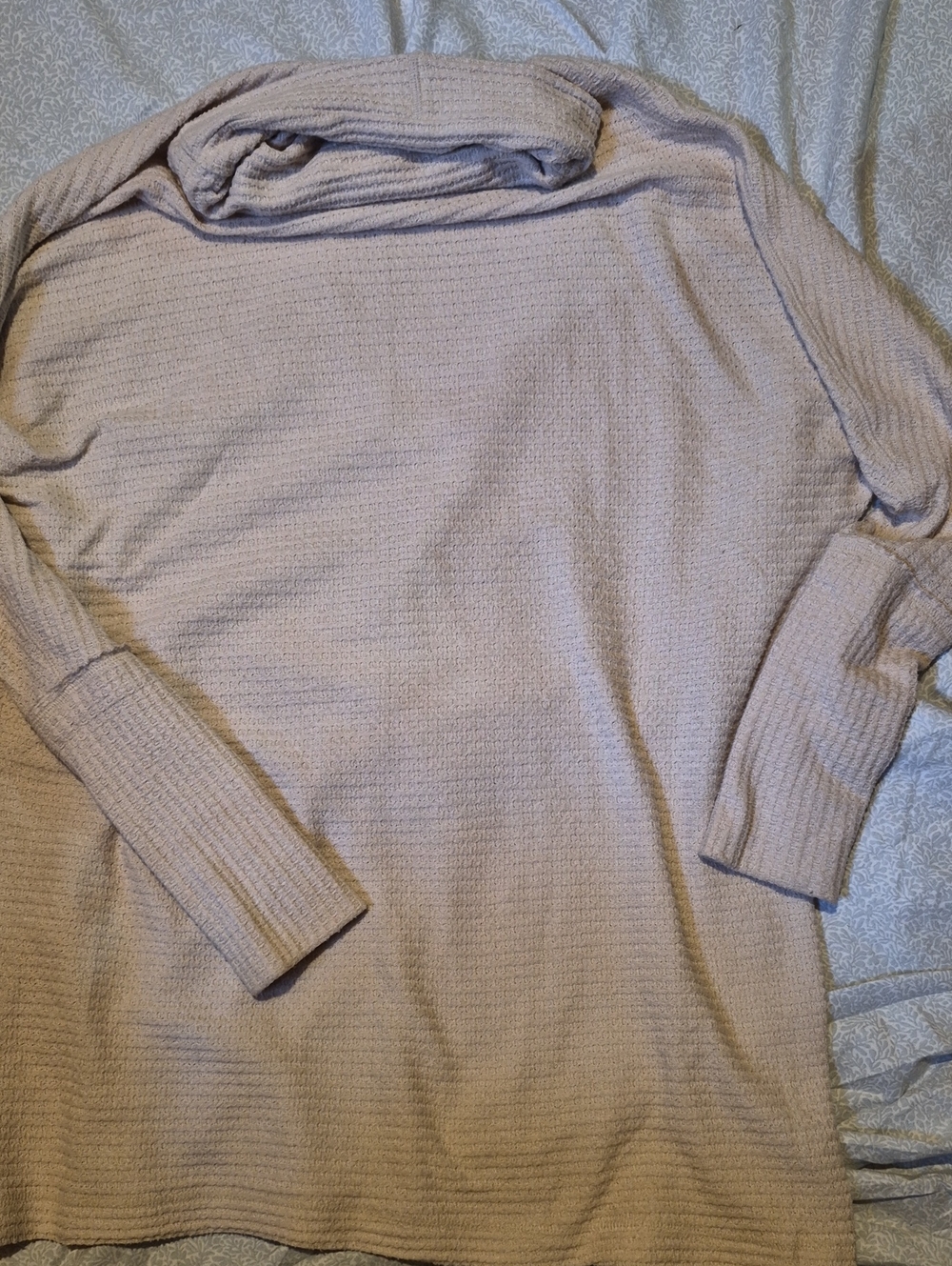 We The Free Taupe Cowl Neck Sweater